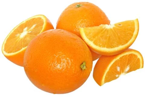 Sliced oranges heap Stock Photos