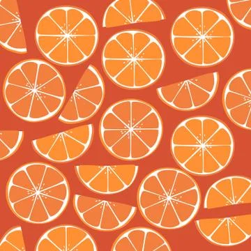 Sliced oranges Stock Illustration