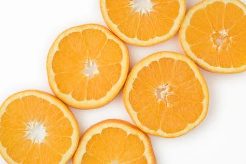 Sliced oranges Stock Photos
