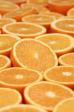 Sliced oranges Stock Photos
