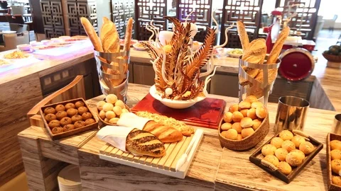 Sliced Organic Bread at Cutting Board. Stock Footage 126955280