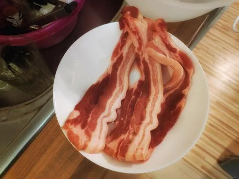 Sliced Pancetta 스톡 사진
