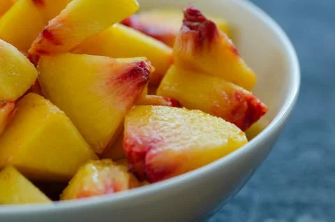 Sliced peach Stock Photos