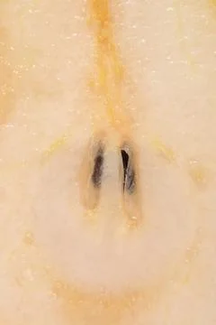 Sliced pear closeup Foto stock