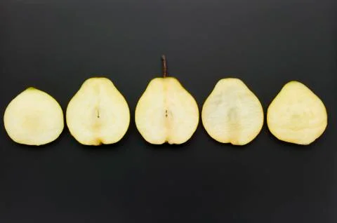 Sliced pear Stock Photos