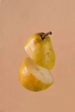 Sliced pear Stock Photos