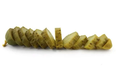Sliced pickle. Stock Photos