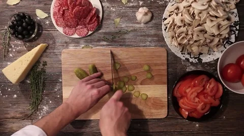 Sliced pickles Stock Footage 58418463