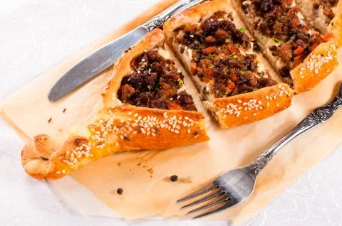 Sliced pide Stock Photos