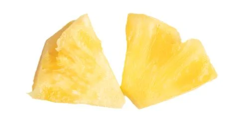 Sliced pineapple on a white background Stock Photos
