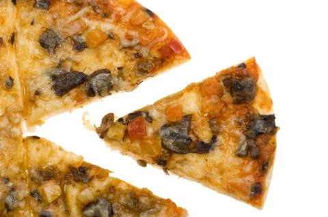 Sliced pizza close up Foto stock