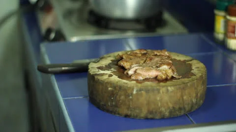 Sliced ​​pork Video stock 25911300