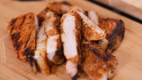 Sliced Pork Stock Footage 123258120