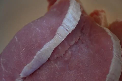 Sliced pork meat close up 스톡 사진
