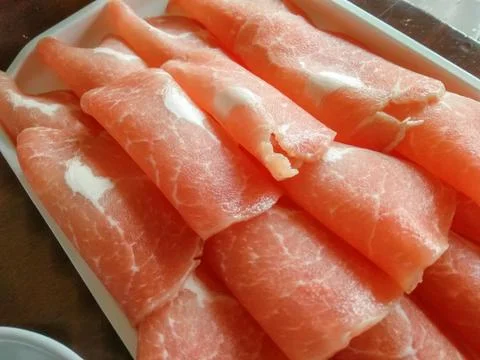 Sliced pork Stock Photos