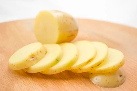 Sliced potato Stock Photos