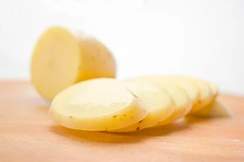 Sliced potato Stock Photos