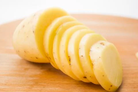 Sliced potato Stock Photos