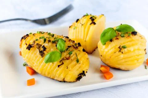 Sliced potatoes Stock Photos