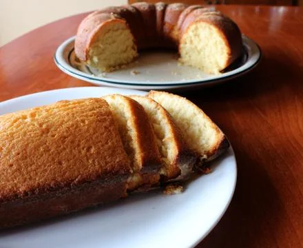 Sliced Pound Cake Stock Photos