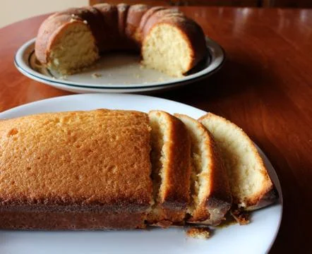 Sliced Pound Cake Stock Photos