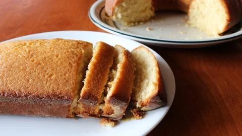 Sliced Pound Cake Stock Photos