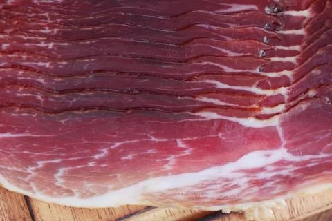 Sliced prosciutto Stock Photos