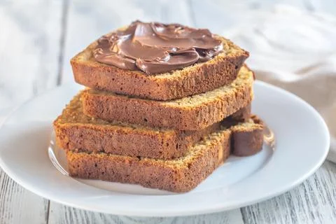 Sliced pumpkin bread Stock Photos