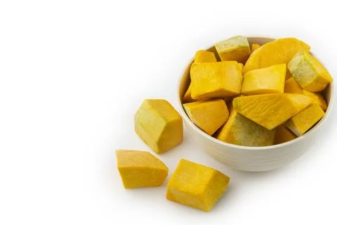 Sliced ??pumpkin isolated on white background. Stock Photos