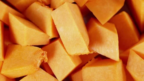 Sliced pumpkin macro Stock-Footage 229437641