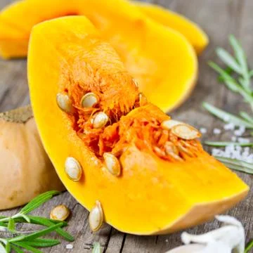 Sliced pumpkin Stock Photos