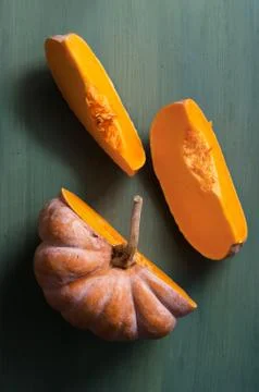 Sliced pumpkin Stock Photos