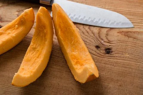 Sliced pumpkin Stock Photos