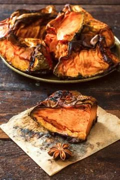 Sliced pumpkin Foto stock