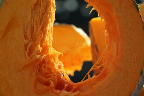 Sliced pumpkin Stock Photos