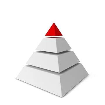 Sliced pyramid chart Stock Illustration