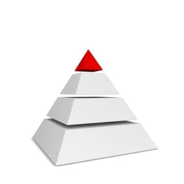 Sliced pyramid chart Stock Illustration