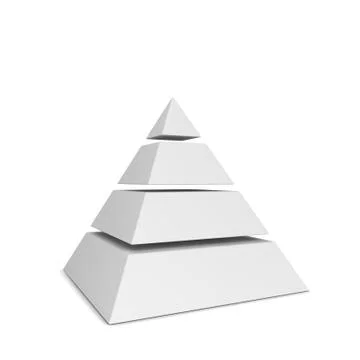 Sliced pyramid chart Stock Illustration