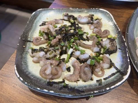 Sliced Raw Octopus Stock Photos
