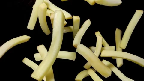 Sliced raw potatoes Stock-Footage 279456513