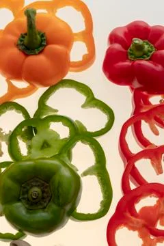 Sliced raw vegetables on white background Stock Photos