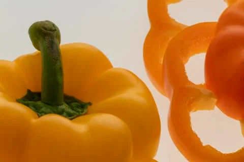 Sliced raw vegetables on white background Stock Photos