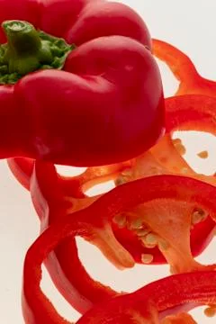 Sliced raw vegetables on white background Stock Photos