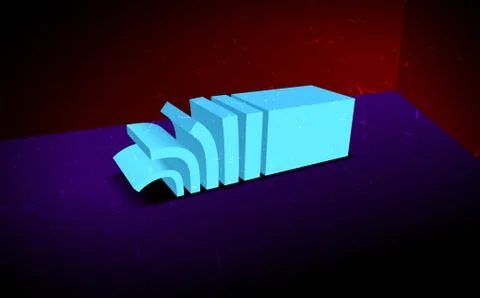 Sliced rectangle Stock Illustration