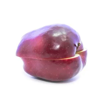 Sliced red apple cross section Stock Photos