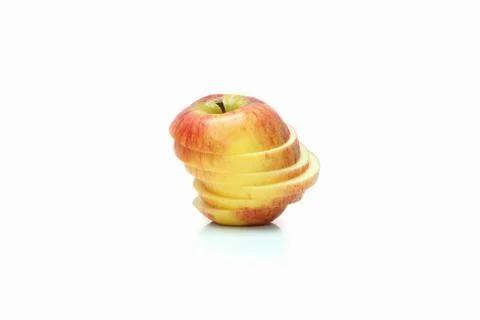 Sliced red apple Stock Photos
