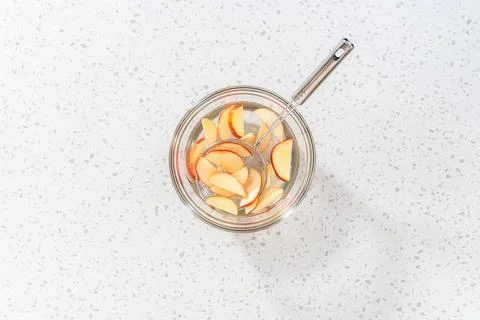 Sliced red apples Foto stock