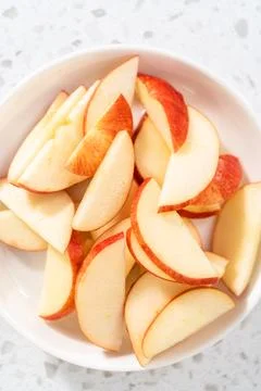 Sliced red apples 写真素材