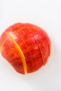 Sliced red apples Stock Photos