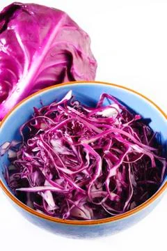 Sliced of red cabbage Stock Photos